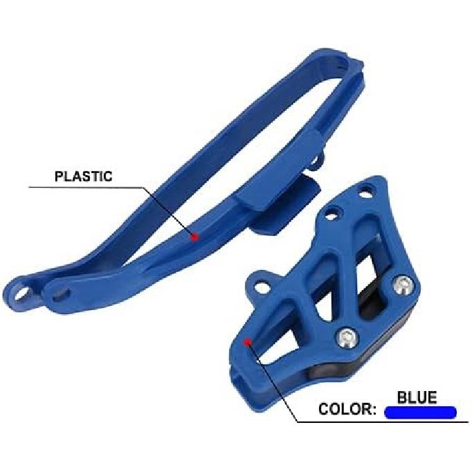 JFG RACING Motorcycle Chain Guard Guide Protector + Chain Slider for WR 250F/450F, YZ 125/125X, 250/250X/250F/250FX, 450F/450FX Dirt Bike, Blue