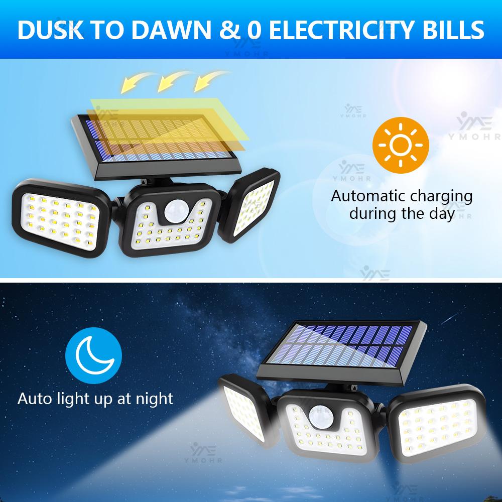 5500W Solar Power Lights Outdoor Motion Sensor Human Induction Adjustable IP65 Waterproof Wall Lamp for Swimming Pool Courtyard