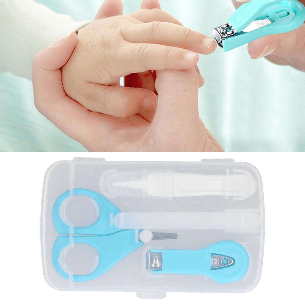 Baby Nail Kit Clipper Scissors Tweezers Nail File   Tools for Infant Manicure Pedicure