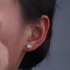 Simple Luxury Mini Vintage Cool Crystal Round Men Earrings Retro Korean Style Ear Stud Man Earrings