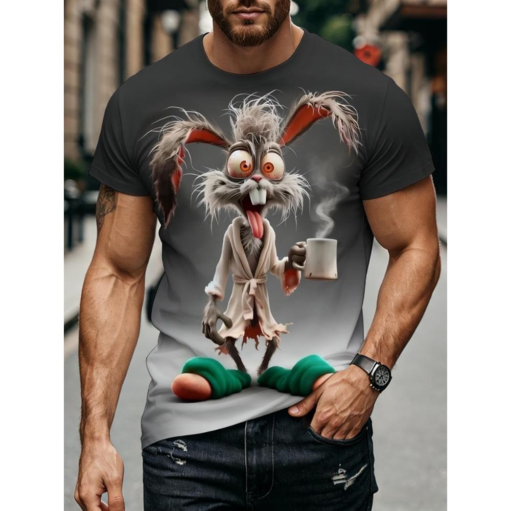 Men's Animal Printed 3D T-shirt