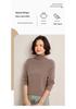 Women's High Neck Cashmere Sweater - Autumn/Winter, Comfortable, Loose, Versatile Knit Pullover.
