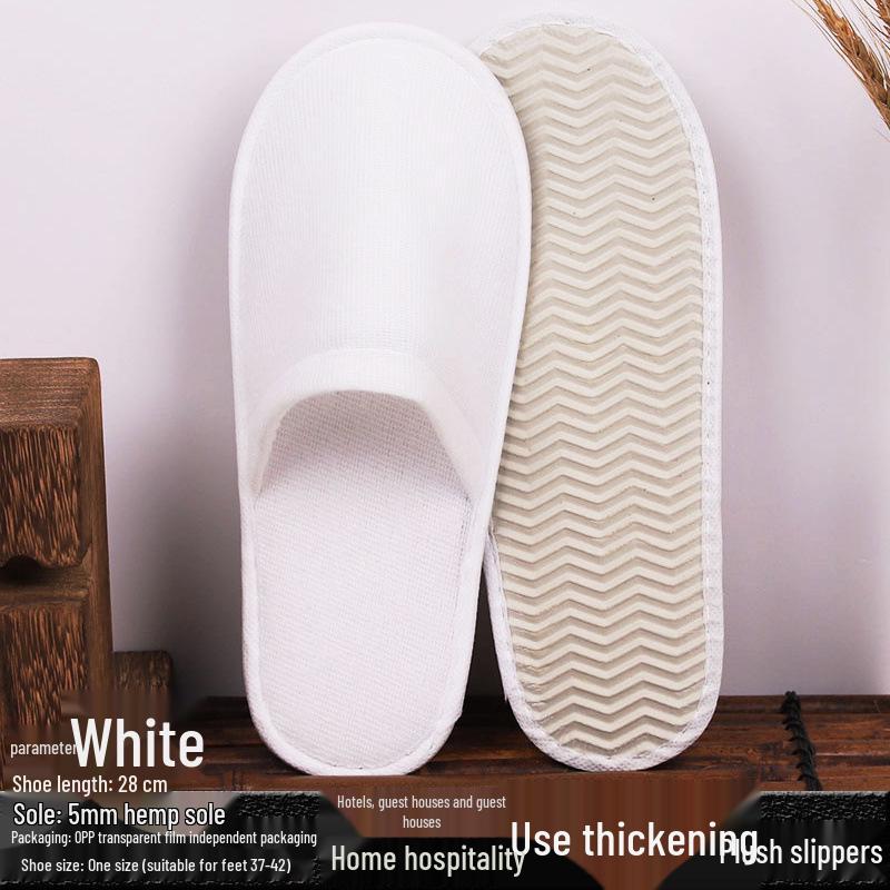 High-End Anti-Slip Bathroom Slippers with PVC Sole for Guest Use