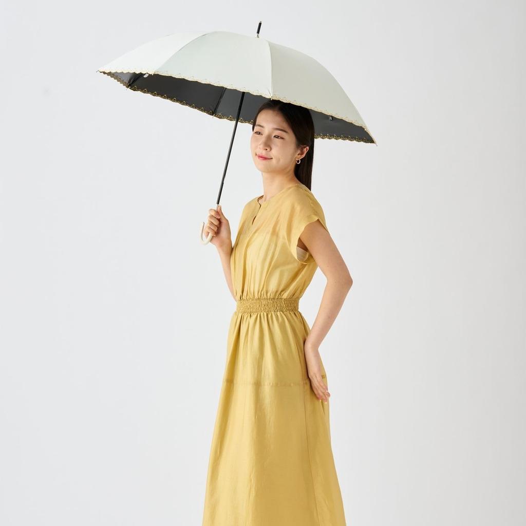 Moonbat Long Sun and Rain Light Heat UV Apple Scallop [Esta] Women's Parasol, Protection, Blocking, Blocking, Protection, Design, 31-230-30263-06,