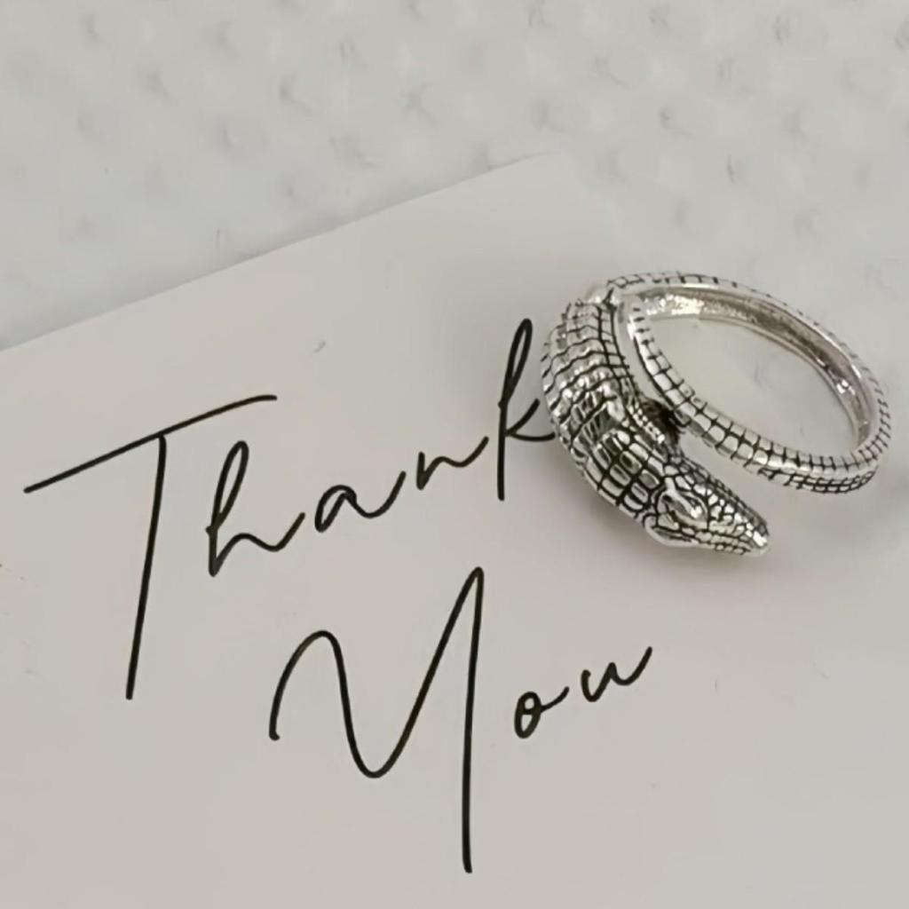 Verstellbarer Retro Krokodil Offener Ring - Unisex Trendiger Modeschmuck