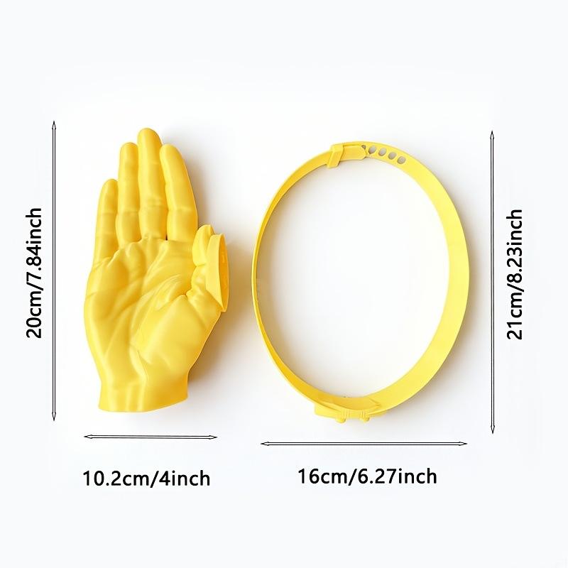 1pc Hand Shaped Sun Visor Headband Funny Yellow Anti-UV Summer Outdoor Sun Protection Hat For Beach Travel