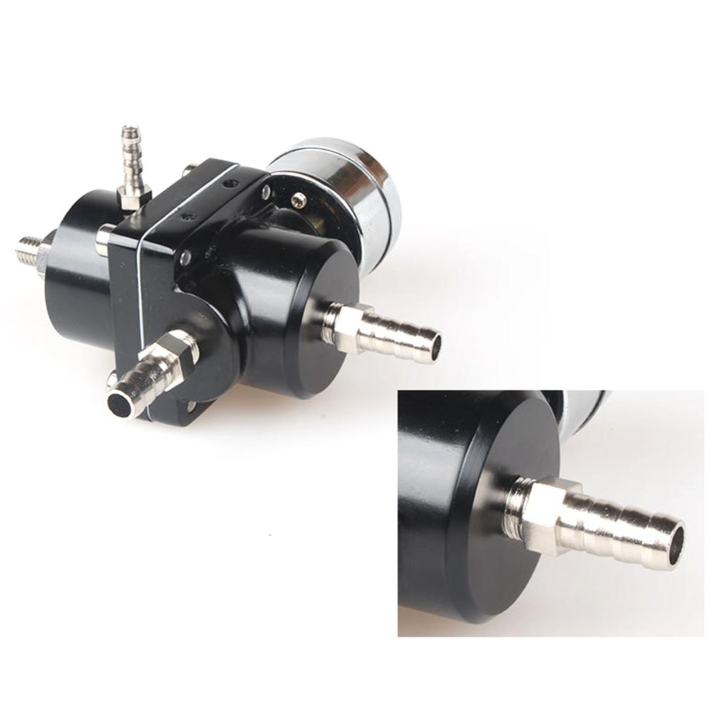 Black Blue Red Silver 0-140PSI Universal Car Fuel Pressure Regulator with Gauge Adjustable Oil Pressure Regulator