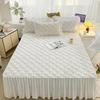 Set Grembiule da Letto Trapuntato Monocolore: Protezione per Materasso e Federe Antiscivolo e Antipolvere