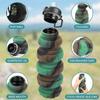 Camouflage Collapsible Silicone Water Bottle - 500ml/17oz Foldable BPA-Free & Leakproof Bottle - Reusable Portable Cup