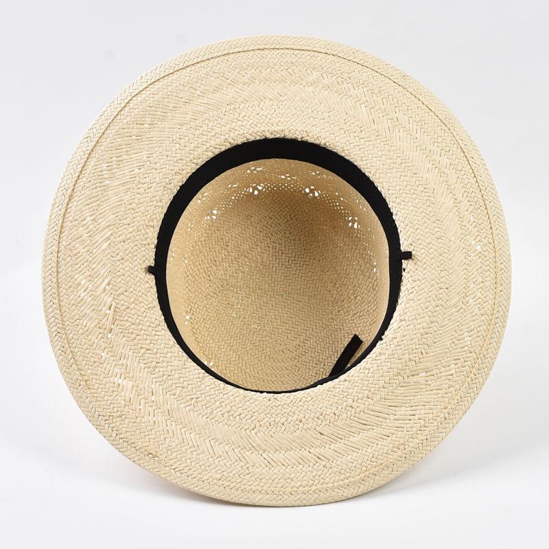 Summer 100% Straw Hats for Women Ribbon Decoration Elegant Ladies Party Dress Hats Travel Beach Sun Hat Chapeau Femme