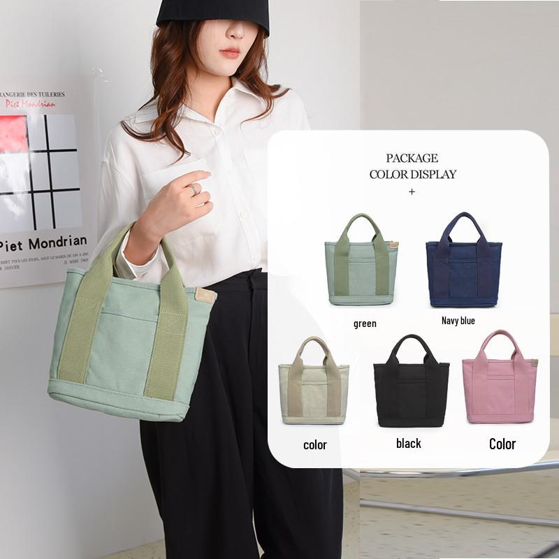 Japanese-Style Mille-Feuille Large Capacity Canvas Tote Bag