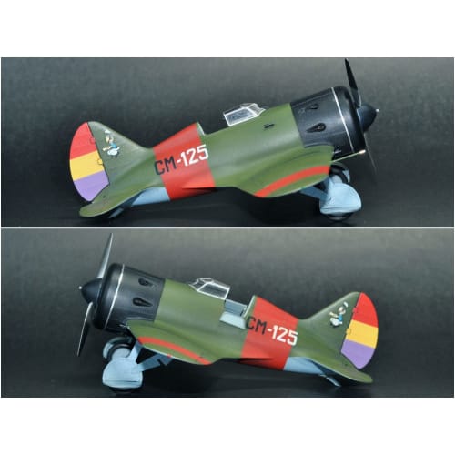 Clear Prop 1/72 Scale Spanish Civil War Republican Army I-16 Type 5 Over Spain Plastic Model Kit CPU72023 Molded In Color