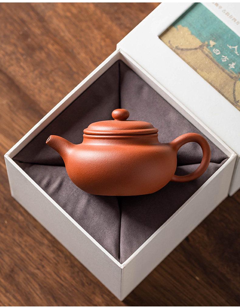 Yixing Handmade Purple Clay Gongfu Teapot - Original Red Clay, 2026 Model for Home Brewing.