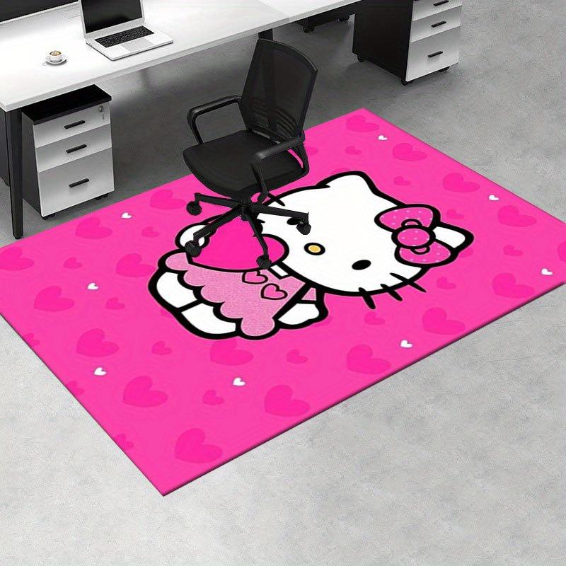 1pc Sanrio Hello Kitty Mermaid Printed Office Carpet Rectangle Rug Under The Table,Perfect Room Decor for Living Room, Bedroom, Kitchen, Non-slip Floo