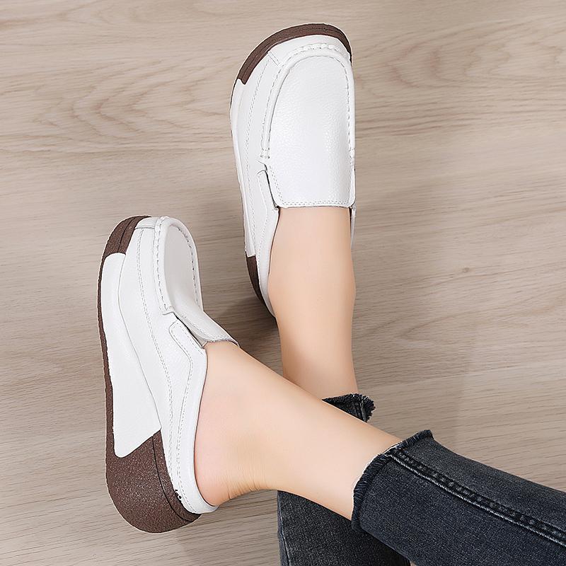 Pantofi Casual de Vară pentru Femei Pantofi de Piele pentru Femei Papuci pentru Femei