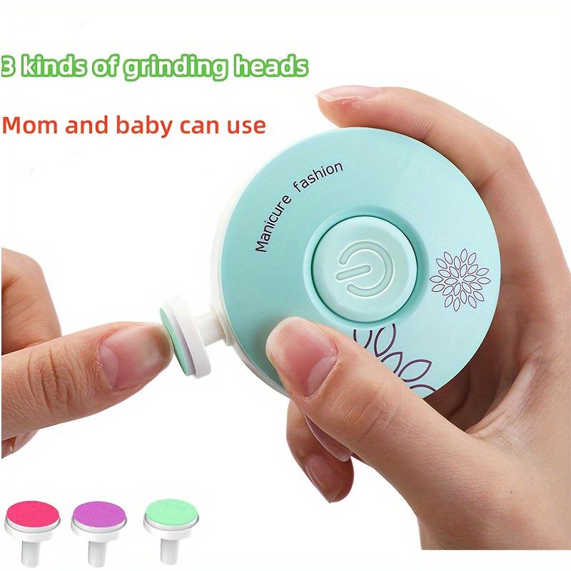 (Without Battery) 3pcs Electric Baby Nail Trimmer Kid Nail Polisher Tool Infant Manicure Scissors Baby Hygiene Kit Baby Nail Clipper Christmas