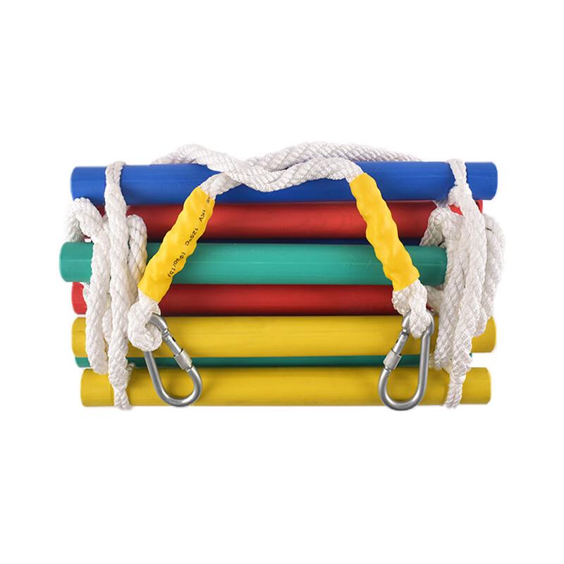 Colorful Indoor Kids Climbing Rope Ladder with Swing