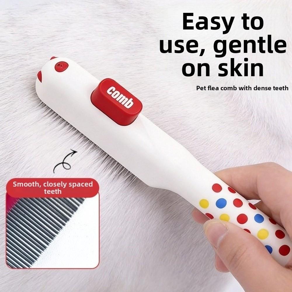 Efficient Pet Flea Comb Portable Pet Hair Knotting Comb Small Row Comb Self Cleaning Comb  Cat Care