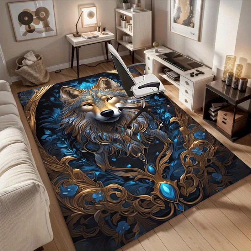 1pc. Fantasy Wolf Rug - Home Decor, Office Carpet, Chair Cover, Outdoor Mat, Gift Idea