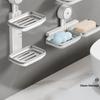 Waterproof Soap Storage Box Powerful Vacuum Suction Cup Soap Dish With Drain Holes Rust Proof Soap Holder For Bathroom And Toile