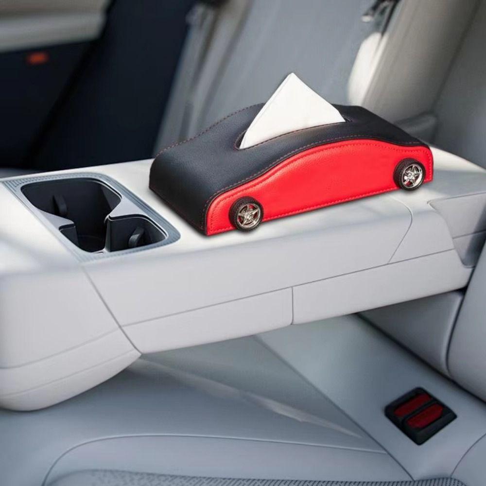 Creative Tissue Dispenser Simulated Tire Car Leather Tissue Organizer Car Shape Tissue Box  Travel