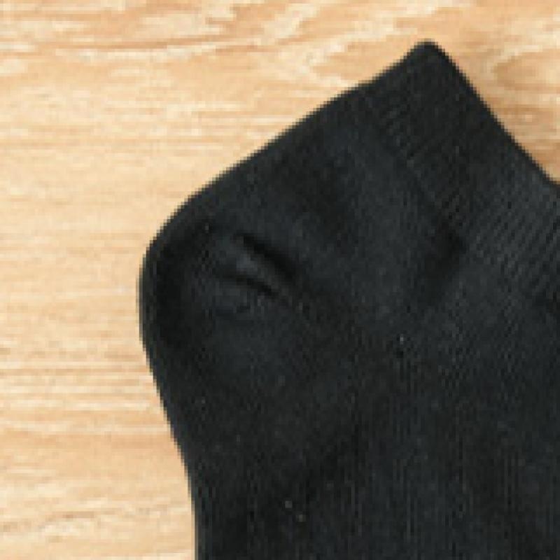 Popcorn Kiki Damskie Podstawowe Skarpetki Krótkie Czarne