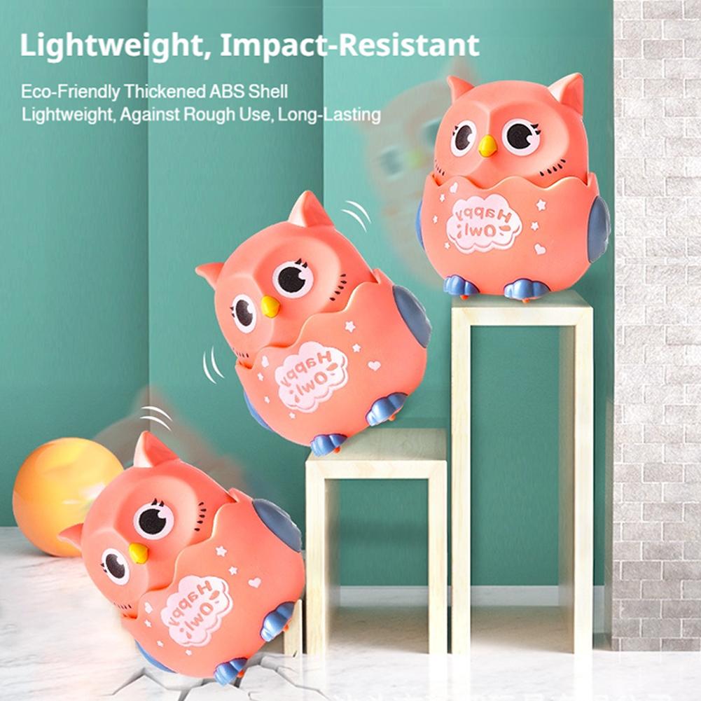 Cute Press-Type Owl Sliding Toy No Battery Required Inertial Power Car Educational Decompression Toy For Children Montessori Toy