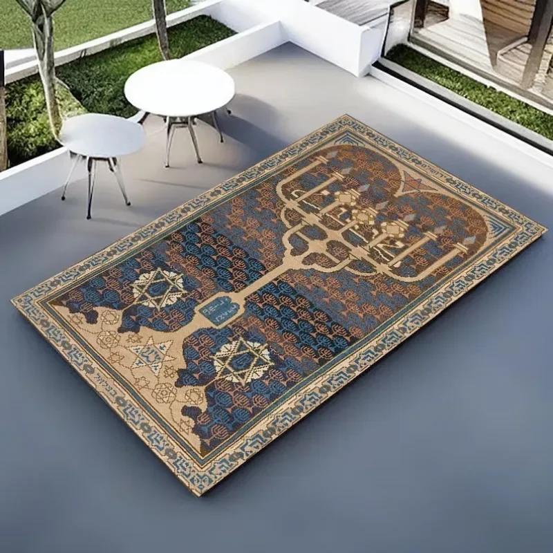 Hebrew Prayer Rugs and Carpets Area Floor Mats Personalized Jewish Prayer Mats Perfect for Turkish Prayer Rooms and Gifts