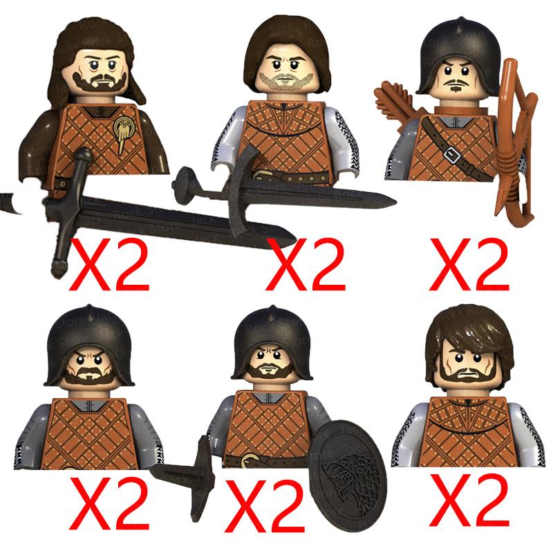 Military Building Blocks Solider Figures Gifts Toys Movie Science Fiction Series Medieval Knight Legion Weapons Shield Flag MOC