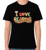 I Love Reading Book Lover T-Shirt Library Gift Unisex Graphic Tee