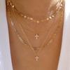 Bohemia Gold Multiple Styles Necklace For Women Trendy Multi-Layer Crystal Pendant Necklaces Set Jewelry Gifts