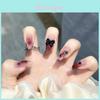 Autocollant pour Ongles Papillon Nœud Ongle Portable Blush pour Ongles Faux Ongle Autocollant Ongle Fini A21 Gel Gelée Double Face Style
