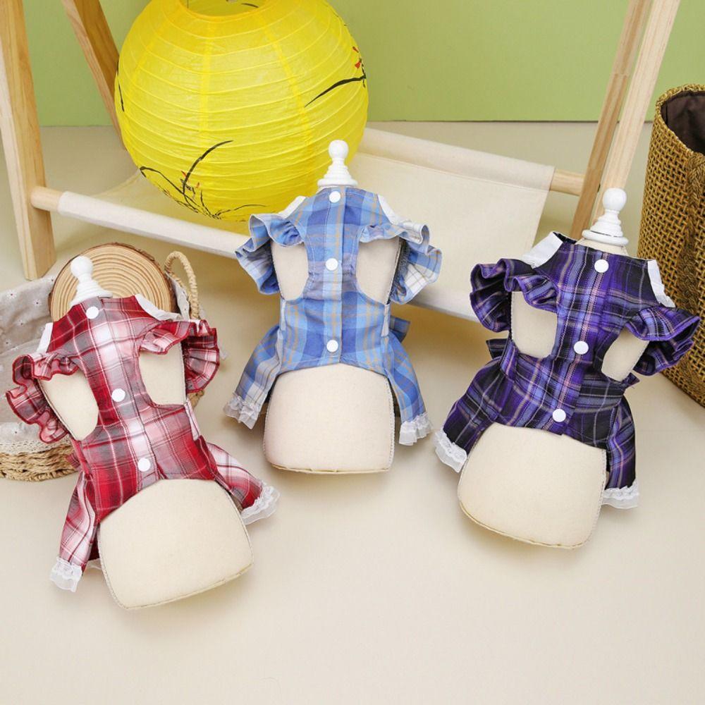 Soft Dog Clothes Cute Pet Vest Harness Pet Chest Strap Cat Princess Dress  Spring