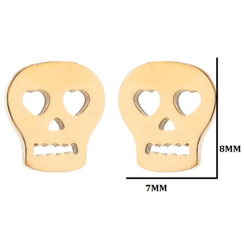 Exquisite Stainless Steel Skull Earrings: Halloween Trendy Ear Jewelry