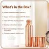 Pure Copper Drinkware Gift Set – Embossed Design with 1 Bottle (900 ML) & 2 Glasses (300 ML) In a Blue Box – Gifting Item