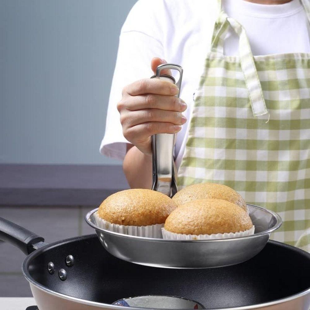 7 Inch Silicone Non-slip Tray Clamp Black Heavy Duty Kitchen Dish Clamp Kitchen