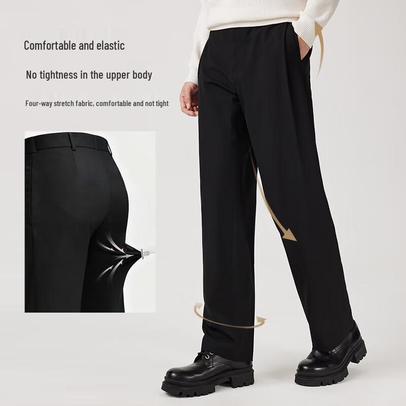 Joeone Men's Anti-Static Wide-Leg Suit Pants