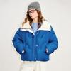 Chuyu Women's Knitted Lapel Puffy Down Jacket