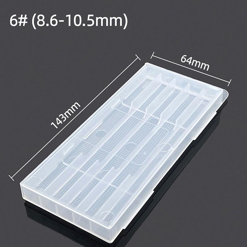 Plastic Twist Drill Empty Box Storage Box Toolbox Tool Accessories Woodworking Drill Bit 5/10 Hole Transparent Packaging Case