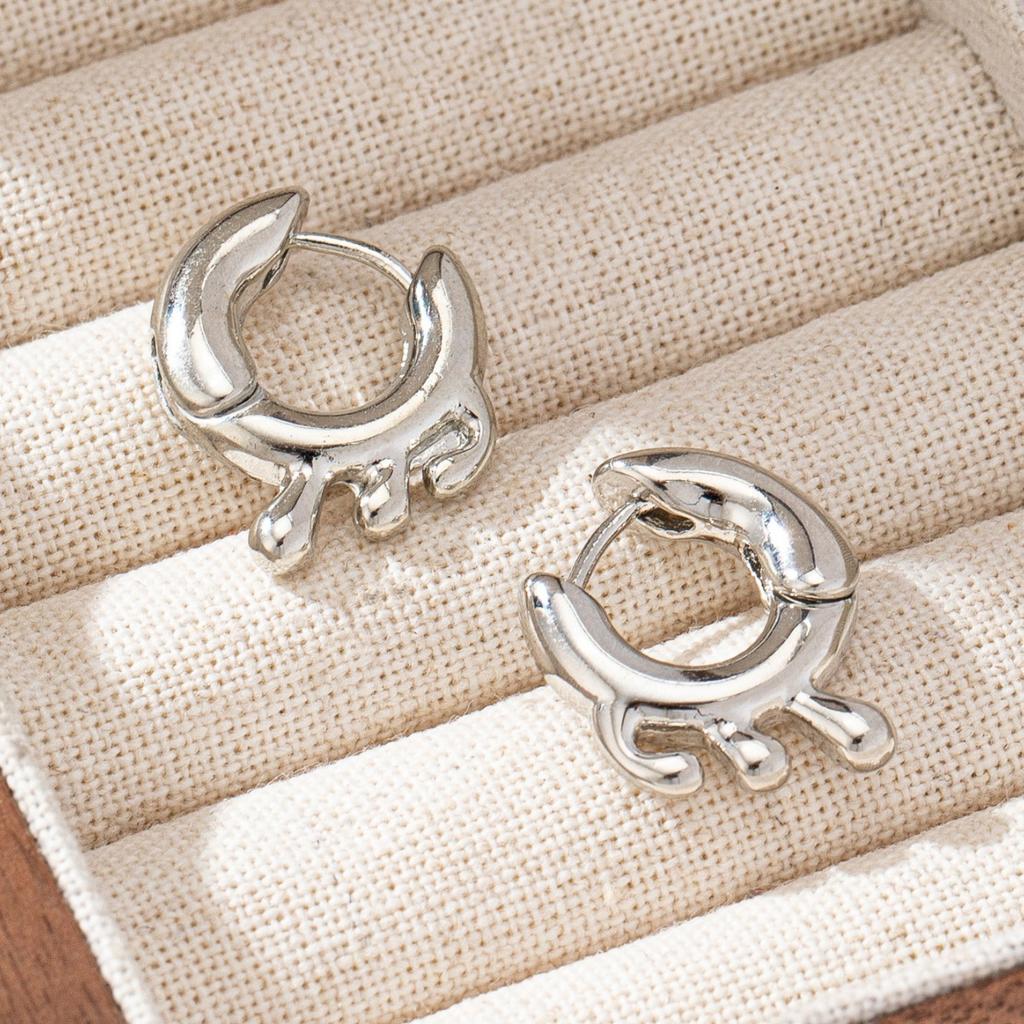 New Irregular Geometric Ear Buckle Light Luxury Delicate Earrings Elegant and Sweet Earrings