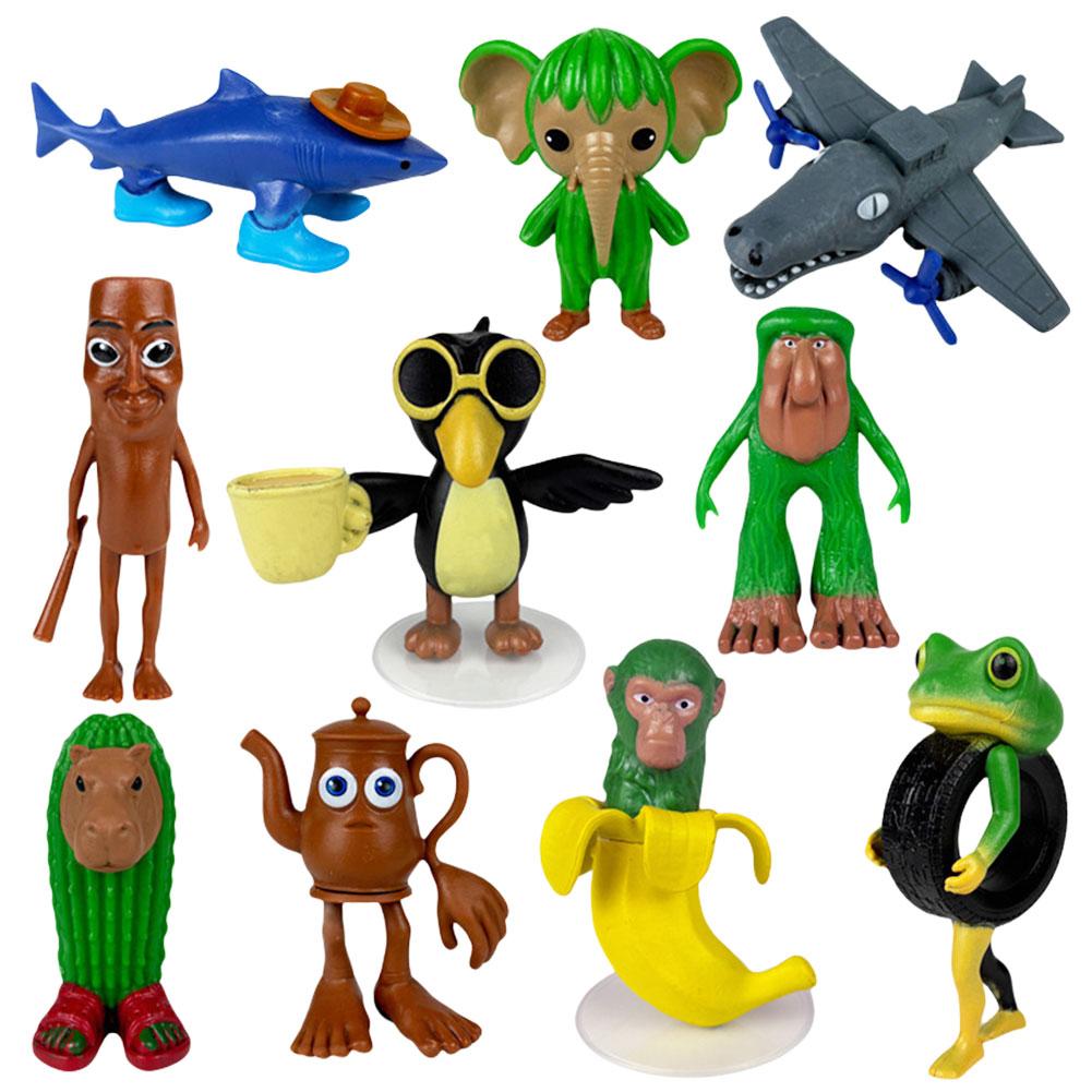 Italian Brainrot Toy Tralalero Tralala Tung Tung Tung Sahur 6-24PCS Funny Animals Desktop Ornaments Collection Decoration