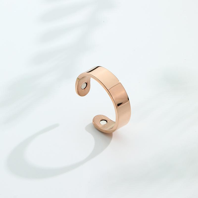 Stainless Steel Magnet Ring Magnetic Opening Stop Snoring Ring Dual Magnetic Healthy Fashion Jewelry Accessories