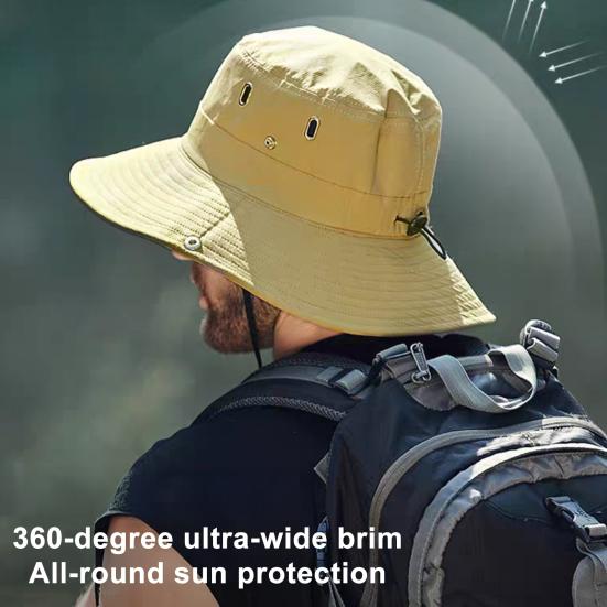 Sun Bucket Hat for Men Women Wide Brim Sun Protection Fishing Beach Hap for Outdoor Hiking Traveling Camping