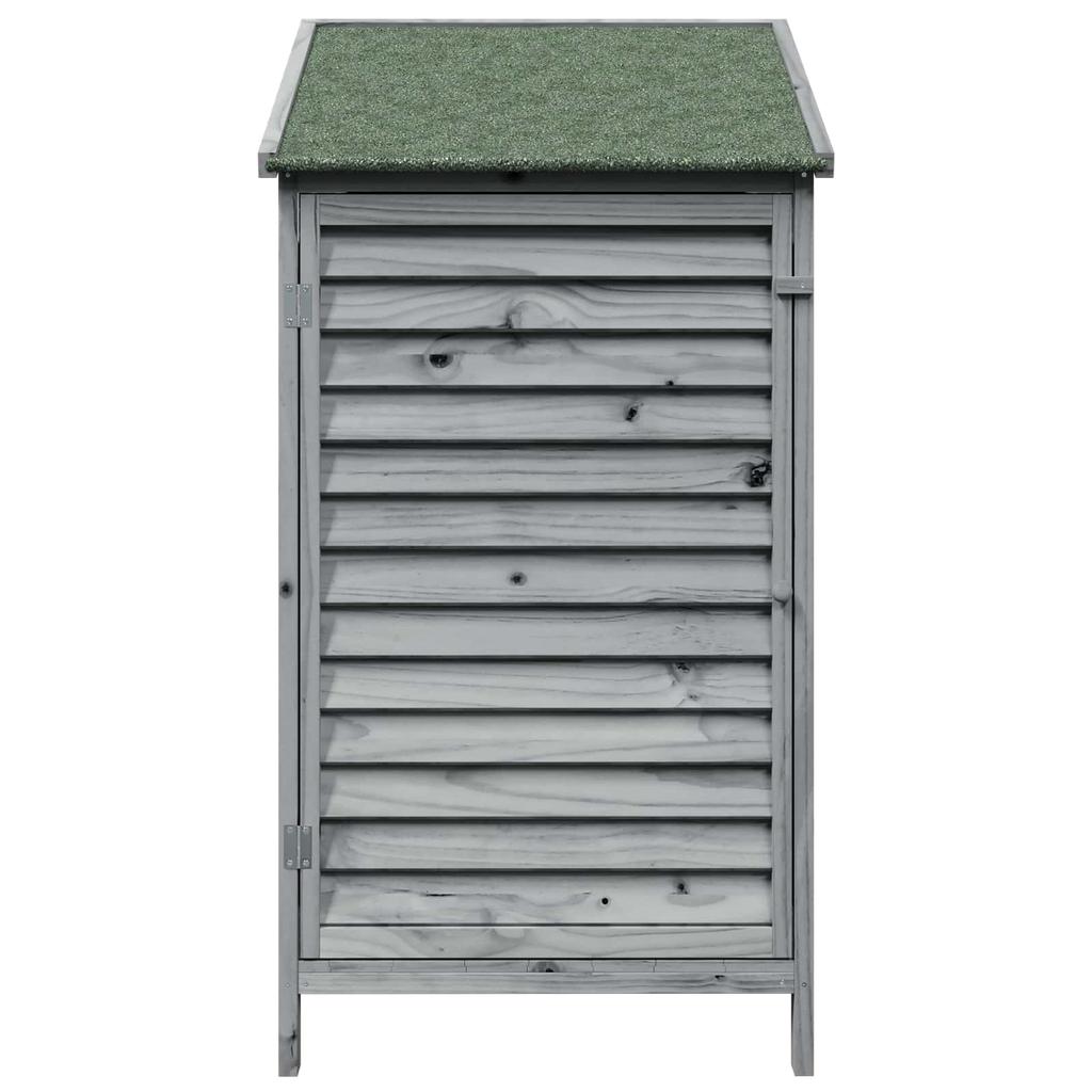 Garden Shed Gray 59 x 56 x 113.5 cm Solid Spruce Wood