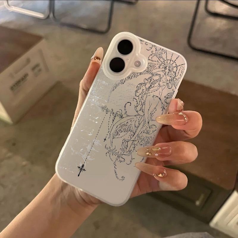 Kreuzmuster Transparente Matte Handyhülle Für iPhone 17 16 15 14 13 12 11 Pro Max XS XR X 7 8 Plus 16E 17 Air Bumper Abdeckung