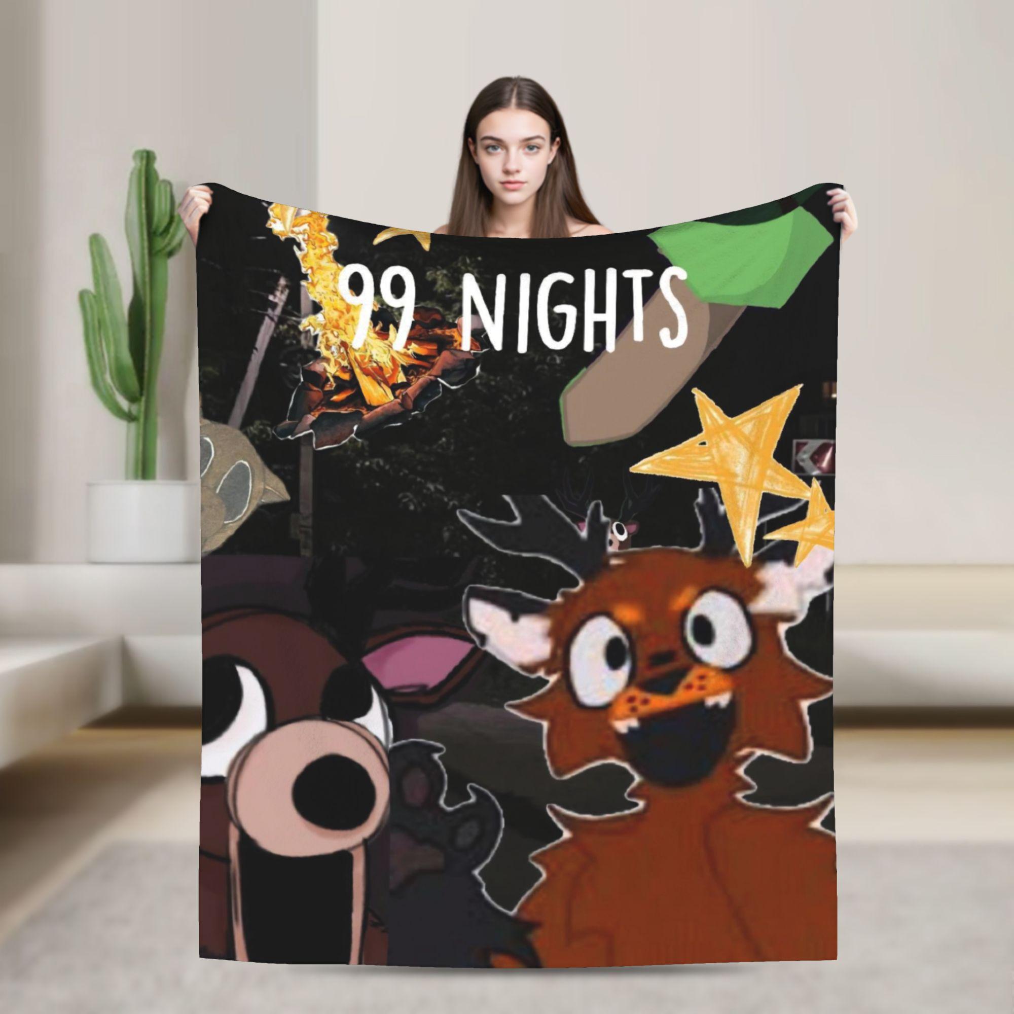 99 Nights in the Forest The Deer Flannel Blanket Horror Game Funny Throw Blanket for Home 200x150cm Lightweight 75x90cm