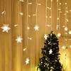 Solar Snowflake String Lights for Indoor & Outdoor Decorations