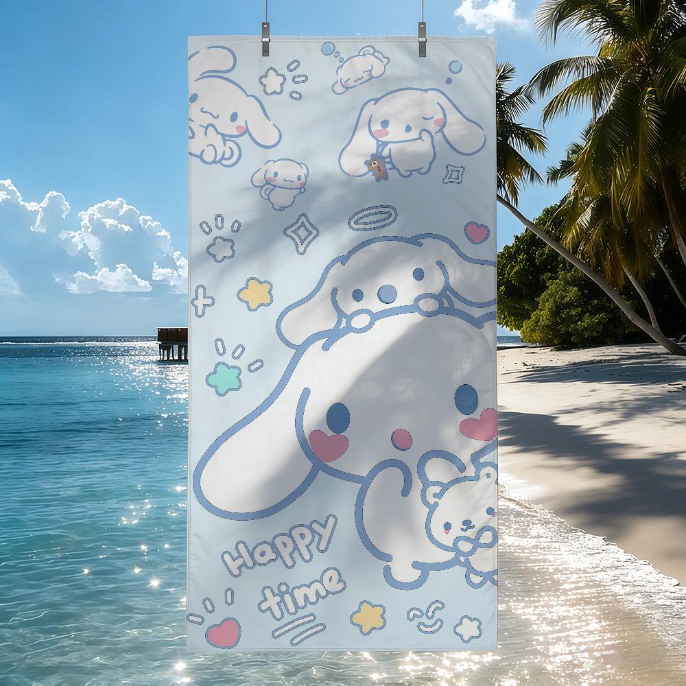 Sa C-Cinnamoroll cute Towel Quick Drying Beach Towels Are Suitable For Swimming Pools Camping Yoga And The Gym
