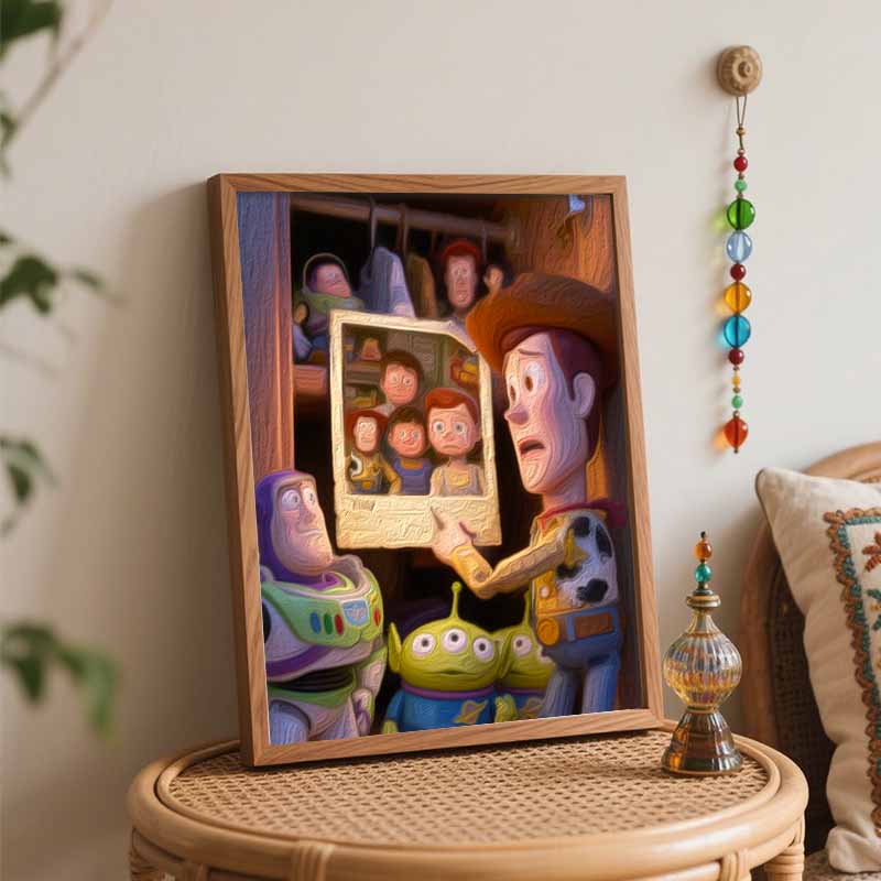 Disney Digital Oil Painting Art Kit Toy Story Handmade Coloring Painting Home Decor