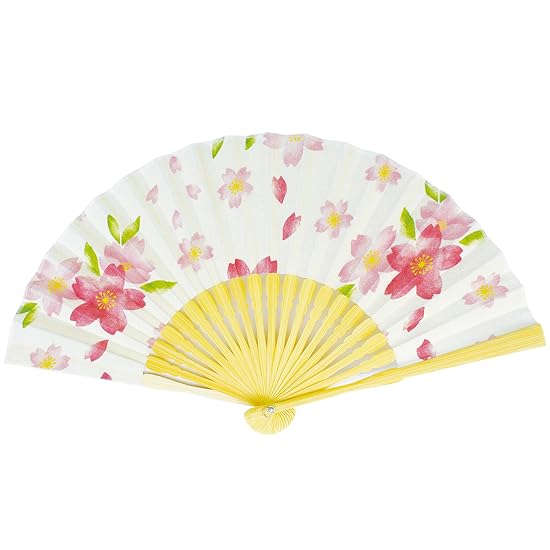 Onishi Kenseihan Printed Folding Fan 20cm Cherry Blossom "Ripple" S19M-KN